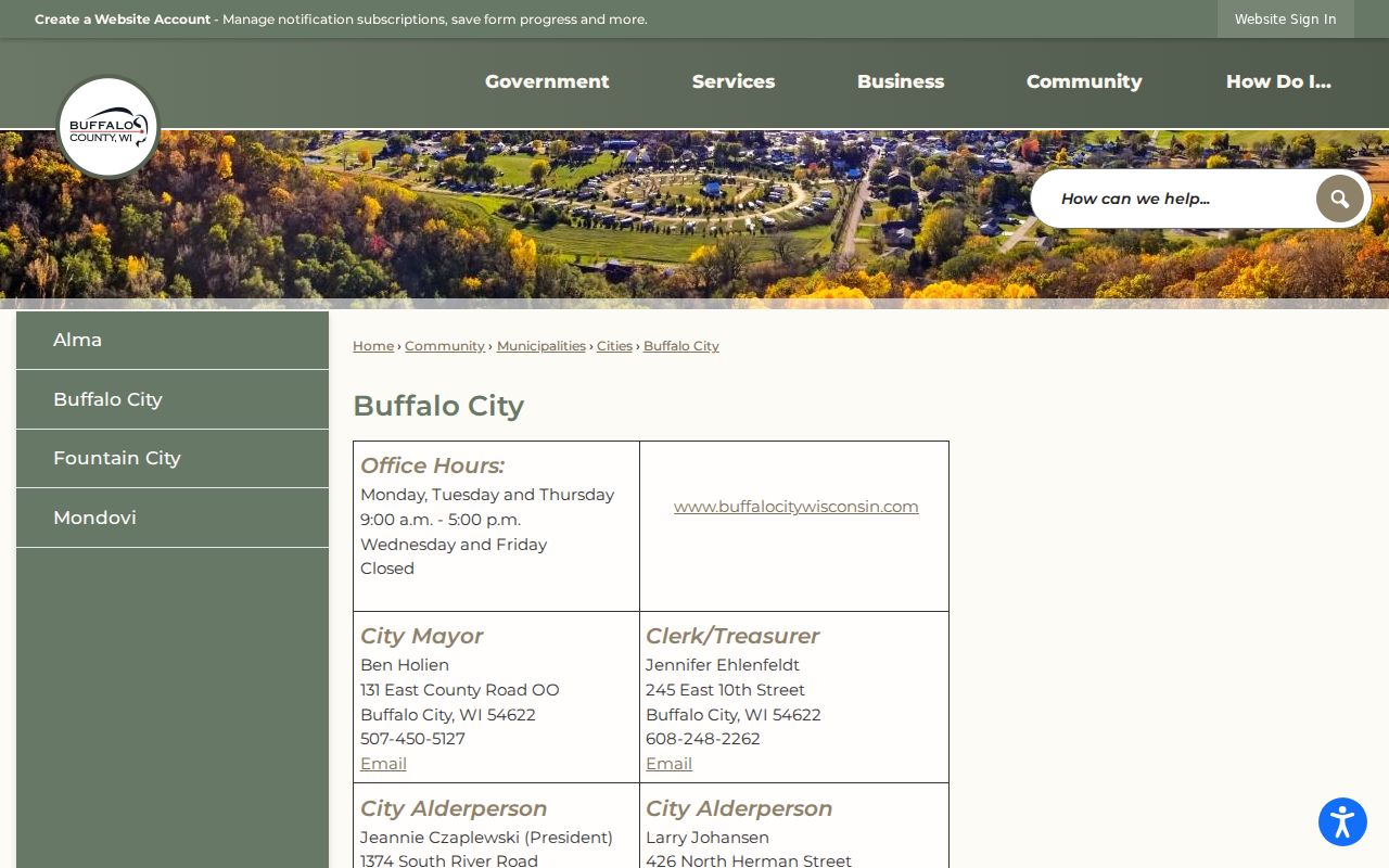 Buffalo County arrest records request instructions