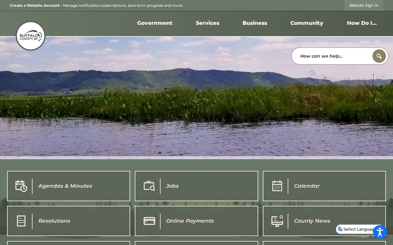 Buffalo County criminal history government portal