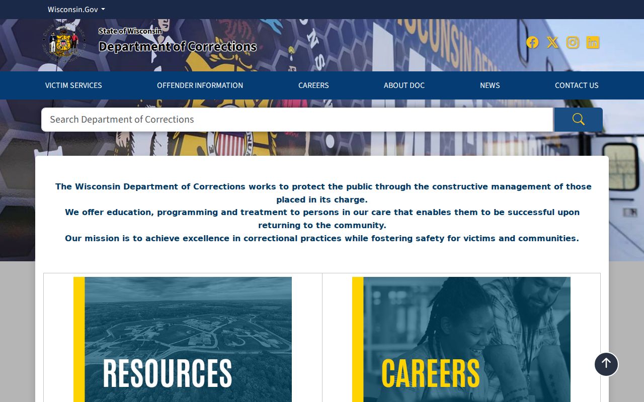 Buffalo County criminal history Wisconsin corrections portal